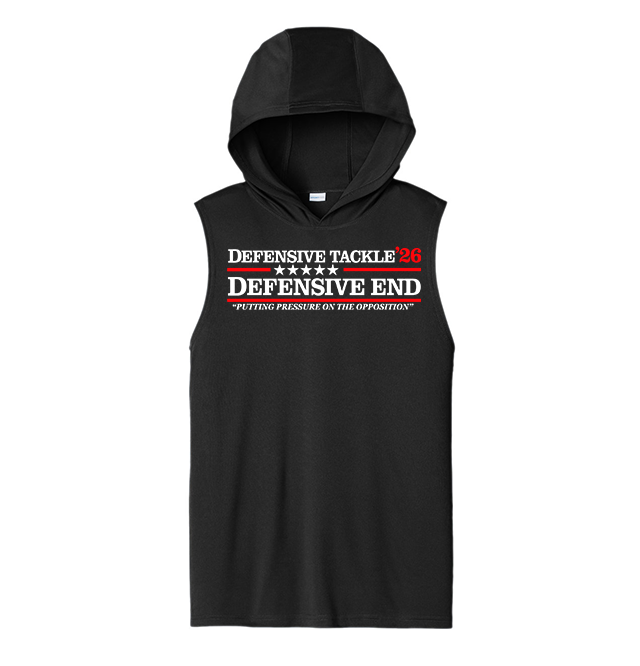 D TACKLE D END 26 - Hooded Muscle Tee