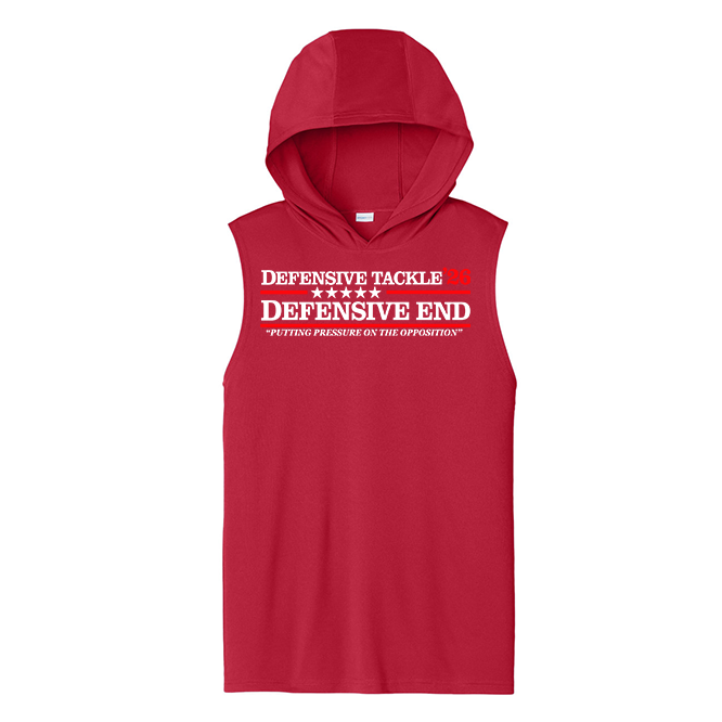 D TACKLE D END 26 - Hooded Muscle Tee
