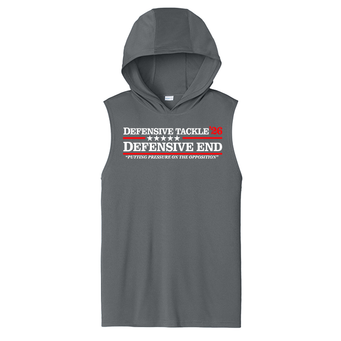 D TACKLE D END 26 - Hooded Muscle Tee