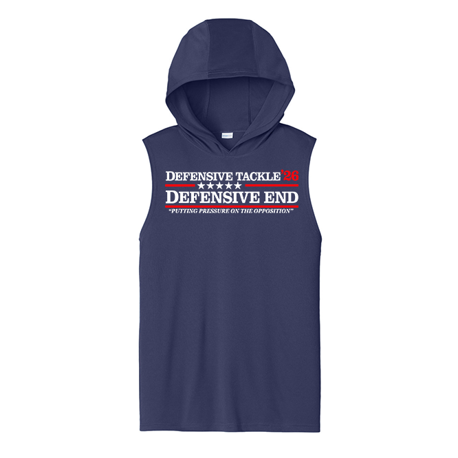 D TACKLE D END 26 - Hooded Muscle Tee