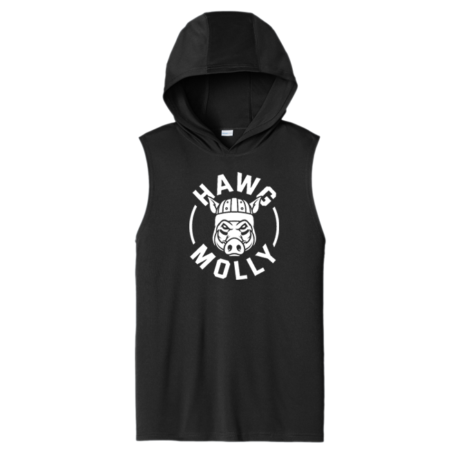 HAWG MOLLY (White) - Hooded Muscle Tee