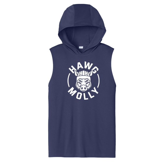 HAWG MOLLY (White) - Hooded Muscle Tee