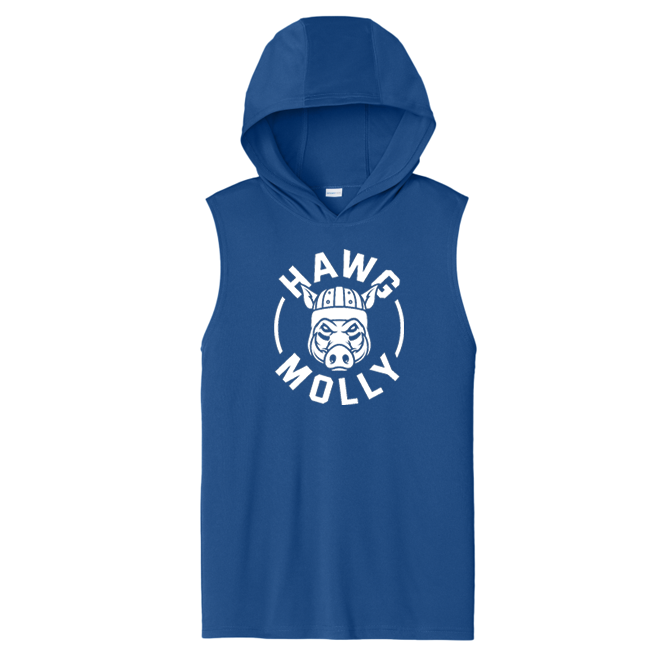 HAWG MOLLY (White) - Hooded Muscle Tee