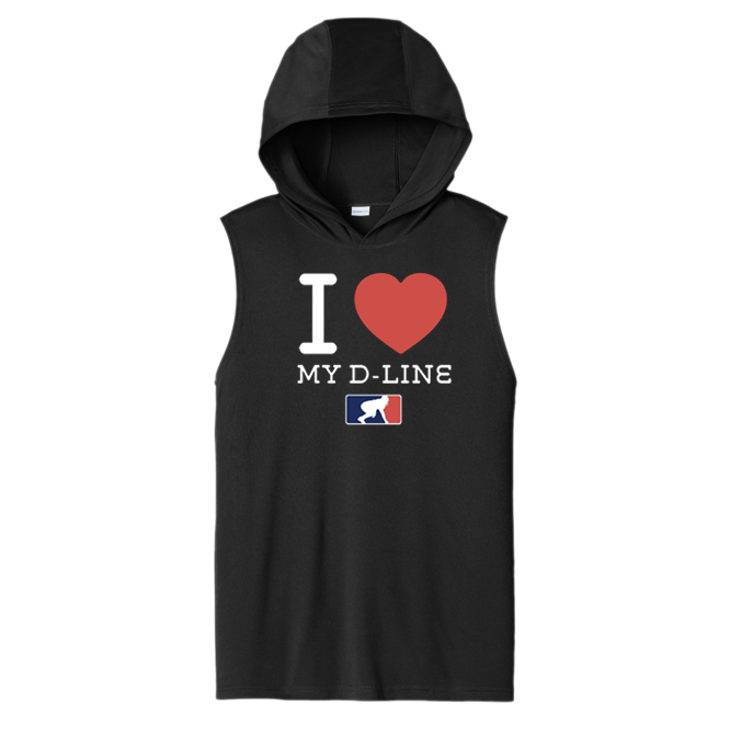 I <3 MY D-LINE - Hooded Muscle Tee