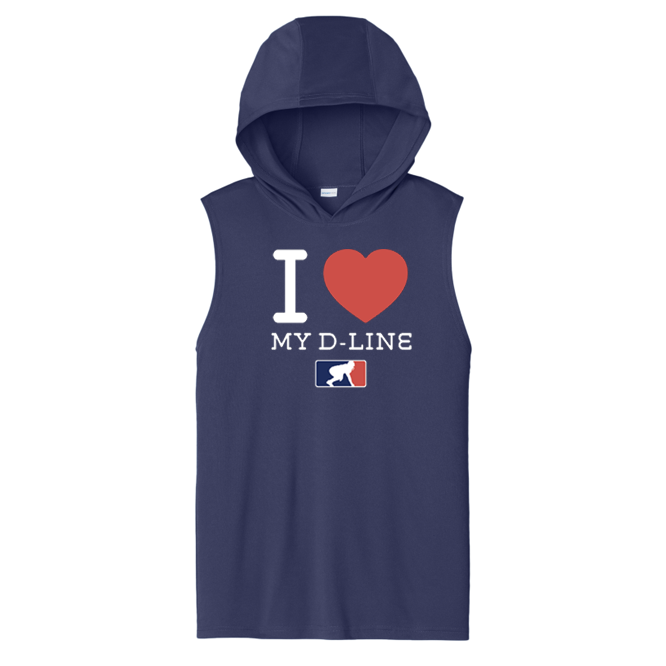 I <3 MY D-LINE - Hooded Muscle Tee