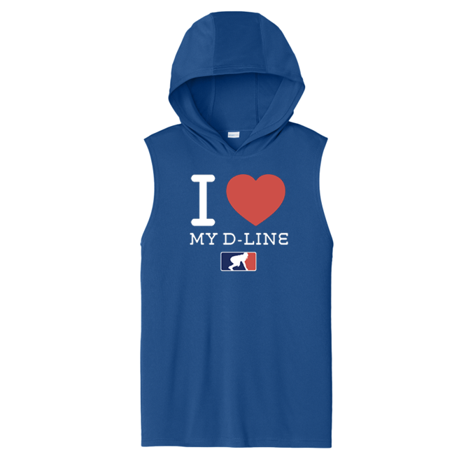 I <3 MY D-LINE - Hooded Muscle Tee