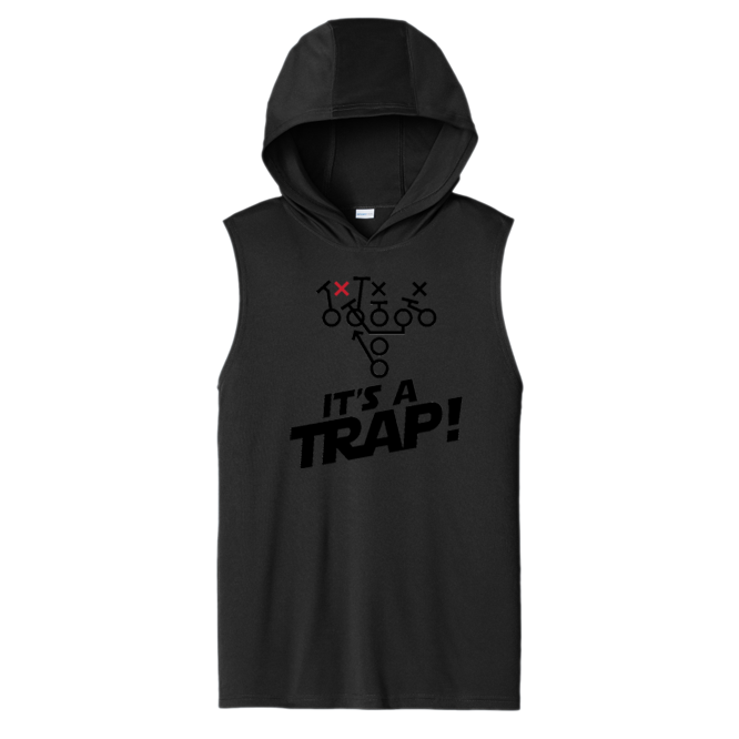 ITS A TRAP! (Black) - Hooded Muscle Tee