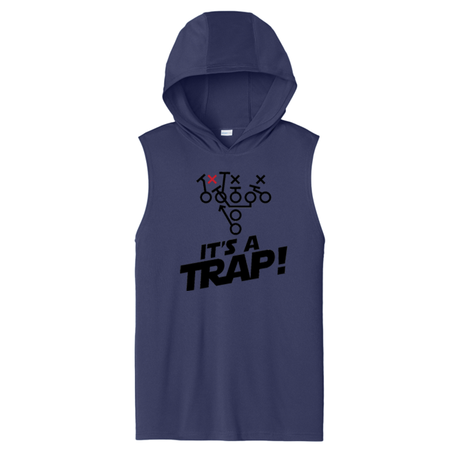 ITS A TRAP! (Black) - Hooded Muscle Tee