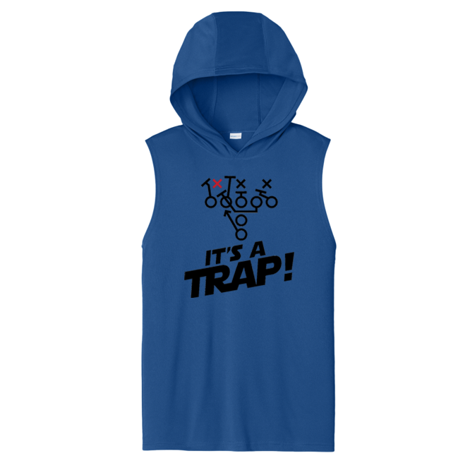 ITS A TRAP! (Black) - Hooded Muscle Tee