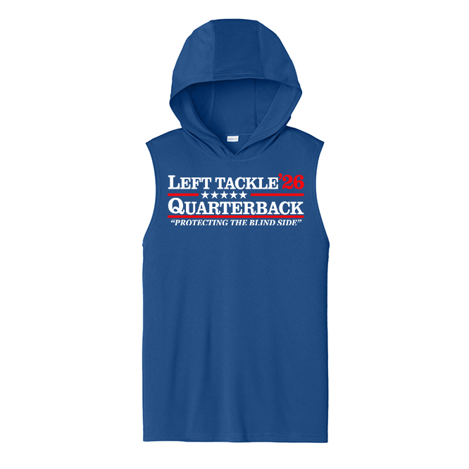 LEFT TACKLE QB 26 - Hooded Muscle Tee