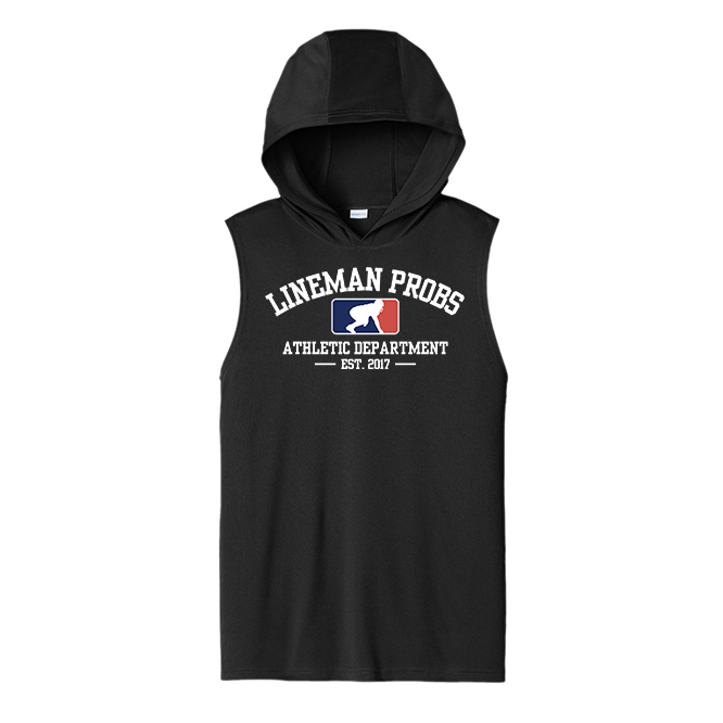LINEMAN PROBLEMS ATHLETIC DEPARTMENT - Hooded Muscle Tee