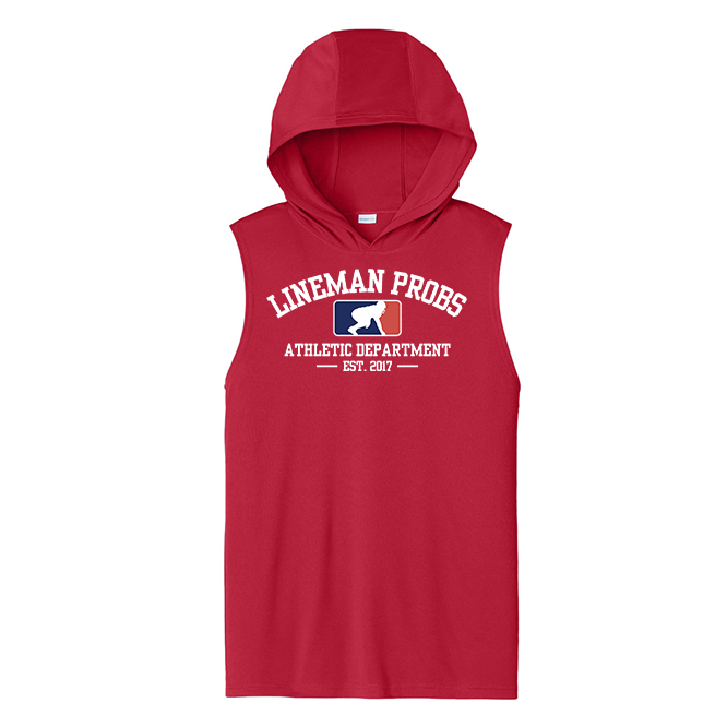 LINEMAN PROBLEMS ATHLETIC DEPARTMENT - Hooded Muscle Tee
