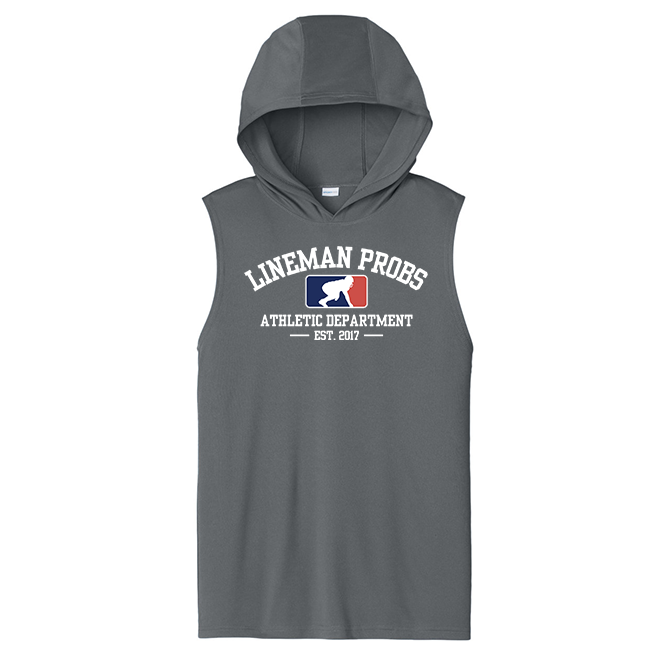 LINEMAN PROBLEMS ATHLETIC DEPARTMENT - Hooded Muscle Tee