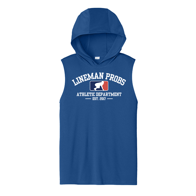 LINEMAN PROBLEMS ATHLETIC DEPARTMENT - Hooded Muscle Tee