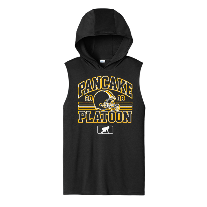 PANCAKE PLATOON (Retro) - Hooded Muscle Tee