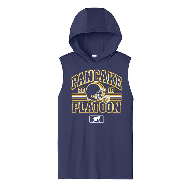 PANCAKE PLATOON (Retro) - Hooded Muscle Tee