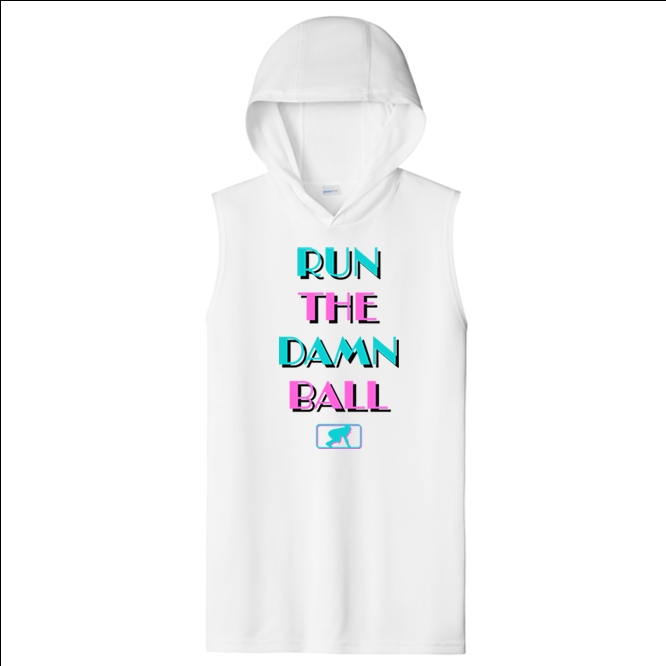RUN THE DAMN BALL (Vice) - Hooded Muscle T-Shirt