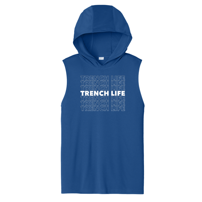 TRENCH LIFE - Hooded Muscle Tee