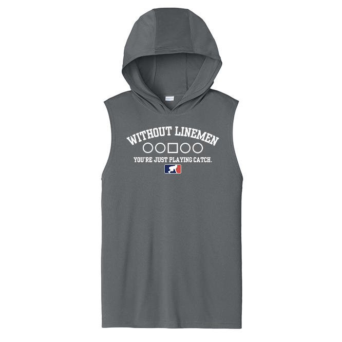 WITHOUT LINEMEN X - Hooded Muscle Tee