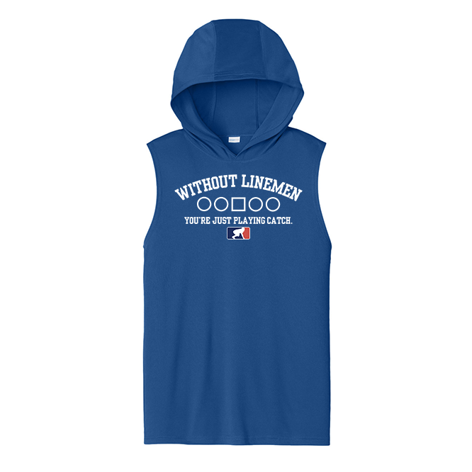 WITHOUT LINEMEN X - Hooded Muscle Tee