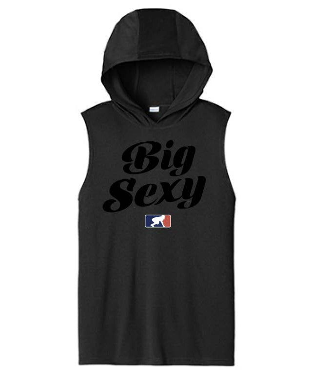 BIG SEXY (Black) - Hooded Muscle Tee