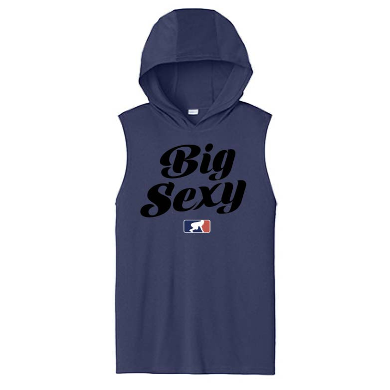 BIG SEXY (Black) - Hooded Muscle Tee