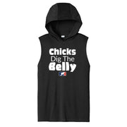 CHICKS DIG THE BELLY - Hooded Muscle Tee