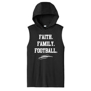 FAITH FAMILY FOOTBALL - Hooded Muscle Tee