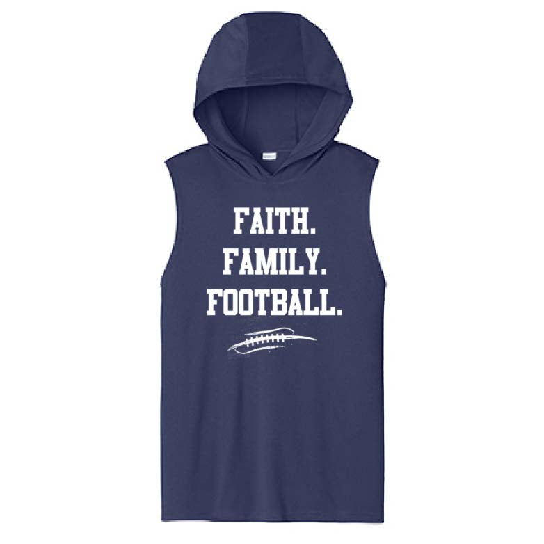 FAITH FAMILY FOOTBALL - Hooded Muscle Tee