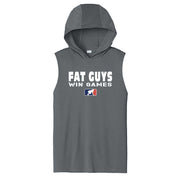FAT GUYS WIN GAMES - Hooded Muscle Tee