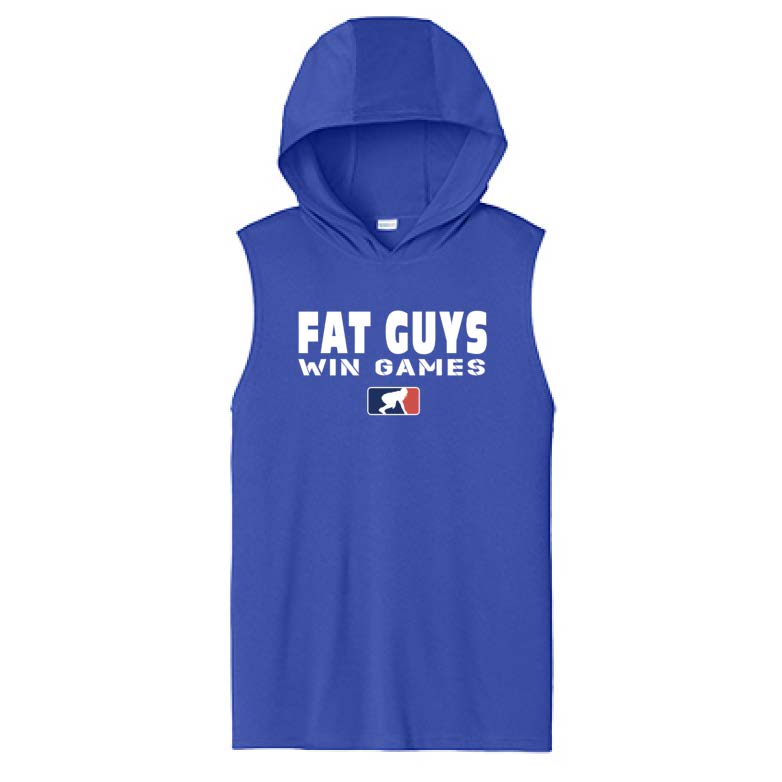 FAT GUYS WIN GAMES - Hooded Muscle Tee