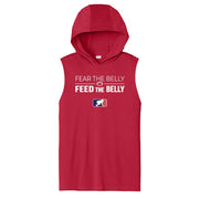 FEAR THE BELLY FEED THE BELLY - Hooded Muscle Tee