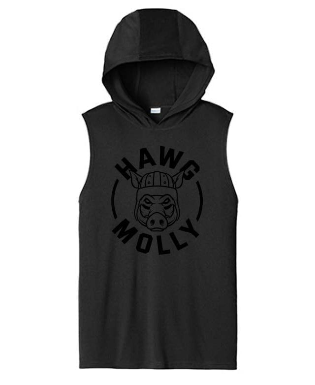 HAWG MOLLY (Black) - Hooded Muscle Tee