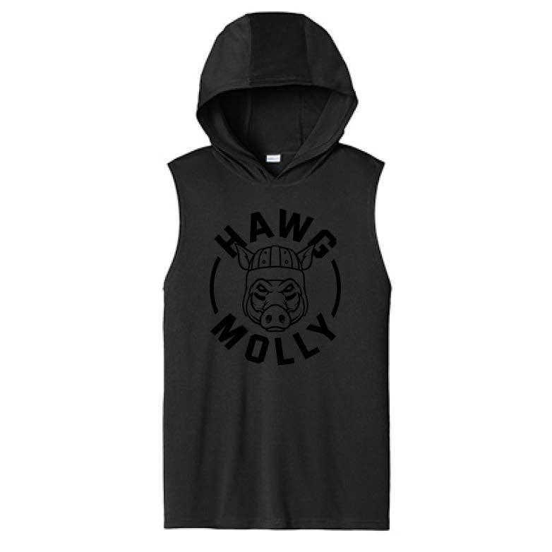 HAWG MOLLY (Black) - Hooded Muscle Tee