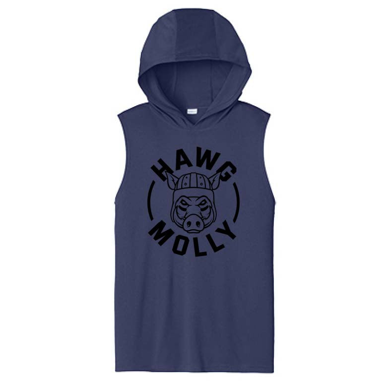 HAWG MOLLY (Black) - Hooded Muscle Tee