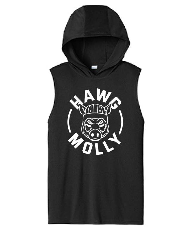 HAWG MOLLY (White) - Hooded Muscle Tee