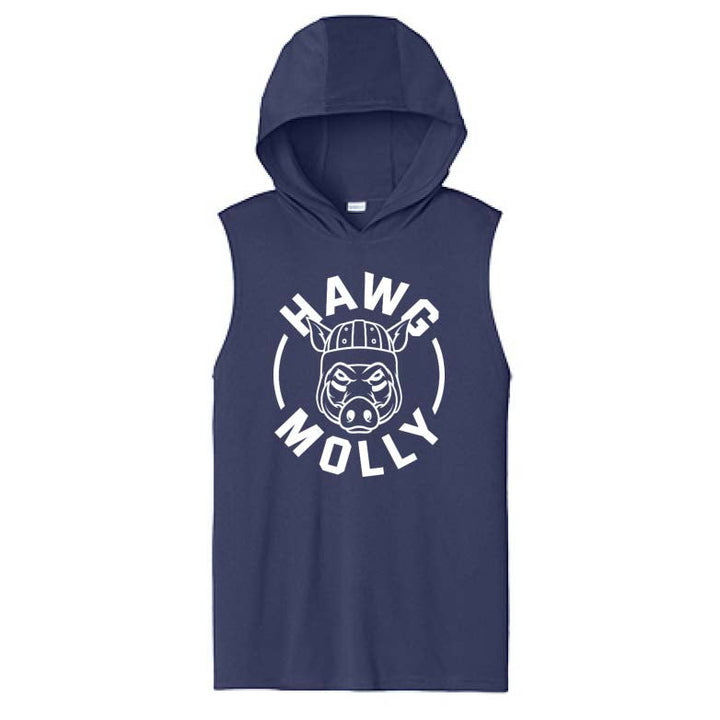 HAWG MOLLY (White) - Hooded Muscle Tee