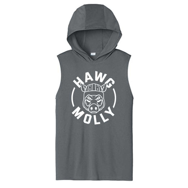 HAWG MOLLY (White) - Hooded Muscle Tee