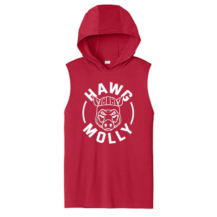 HAWG MOLLY (White) - Hooded Muscle Tee