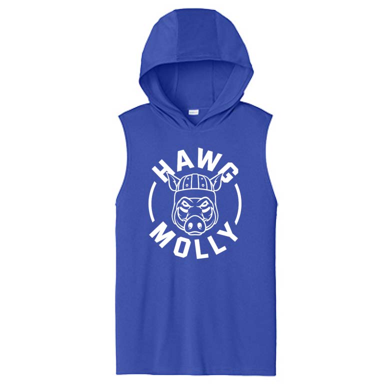 HAWG MOLLY (White) - Hooded Muscle Tee