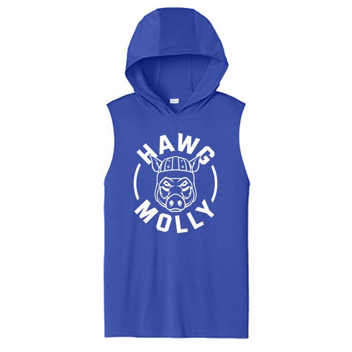 HAWG MOLLY (White) - Hooded Muscle Tee