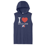 I <3 MY D-LINE - Hooded Muscle Tee