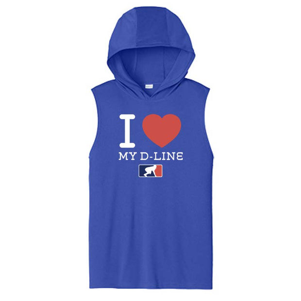 I <3 MY D-LINE - Hooded Muscle Tee