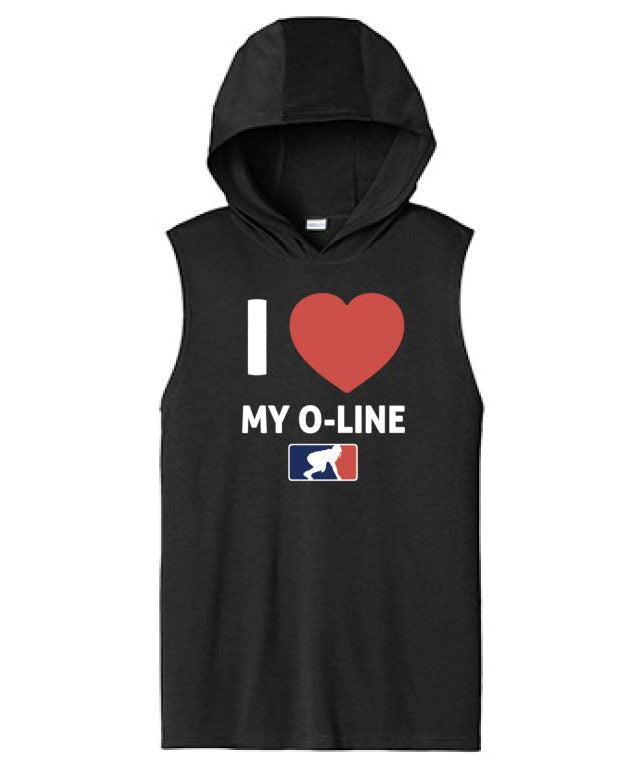 I <3 MY 0-LINE - Hooded Muscle Tee