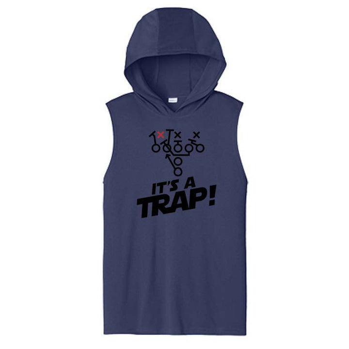ITS A TRAP! (Black) - Hooded Muscle Tee
