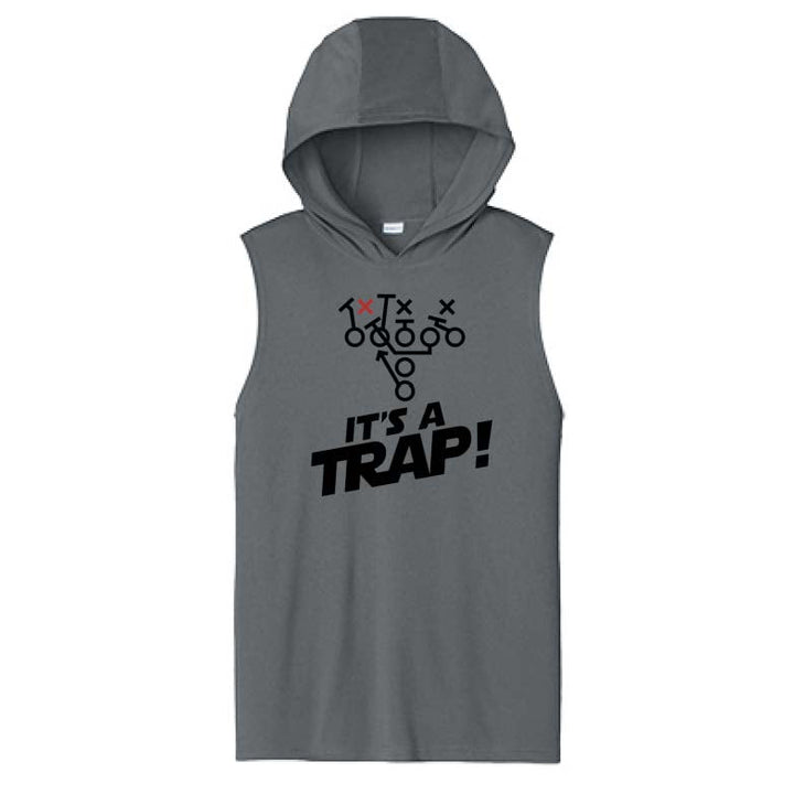 ITS A TRAP! (Black) - Hooded Muscle Tee