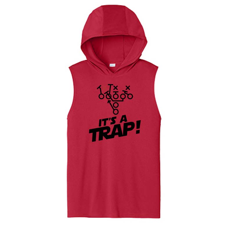 ITS A TRAP! (Black) - Hooded Muscle Tee