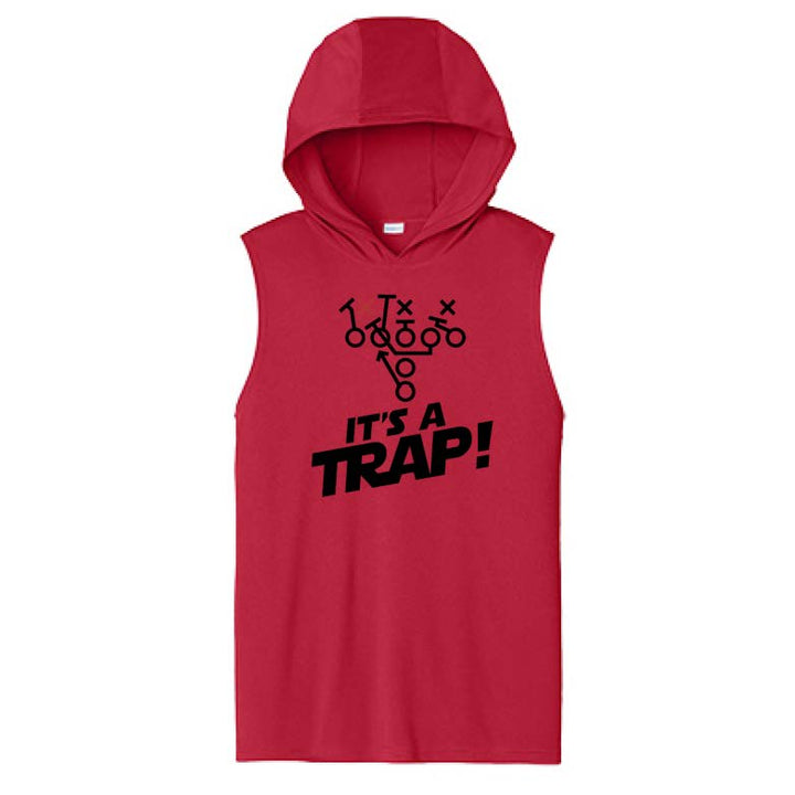 ITS A TRAP! (Black) - Hooded Muscle Tee