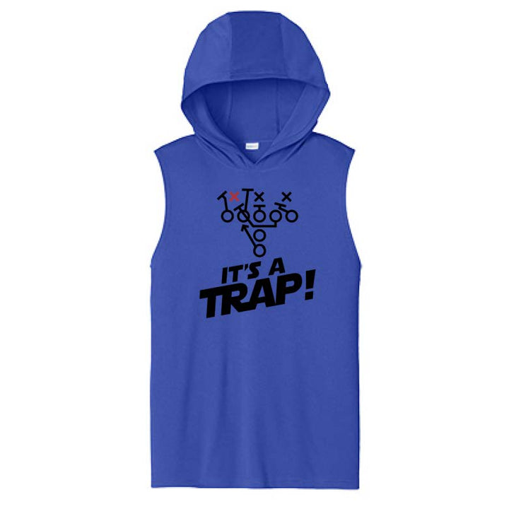 ITS A TRAP! (Black) - Hooded Muscle Tee