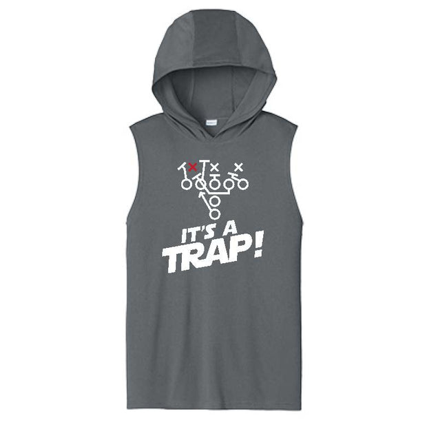 ITS A TRAP! (White) - Hooded Muscle Tee
